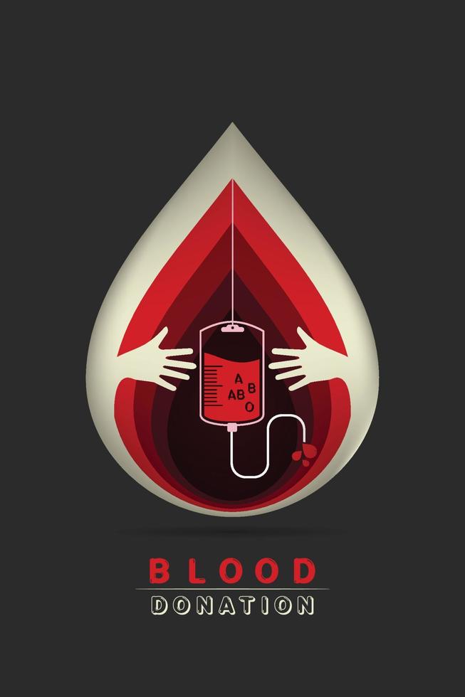 logotipo sangue donazione vettore