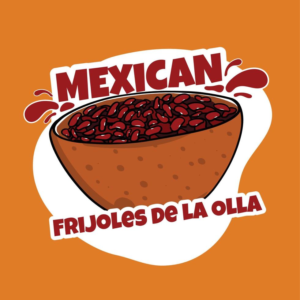 latino americano cibo messicano cibo messicano ristorante fagioli vettore design