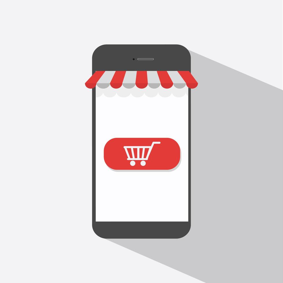 design piatto per lo shopping mobile vettore