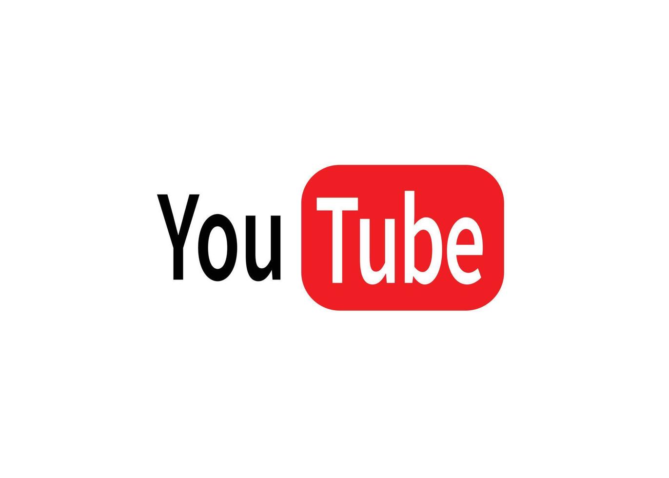 rosso e nero giocare pulsante Youtube logo vettore