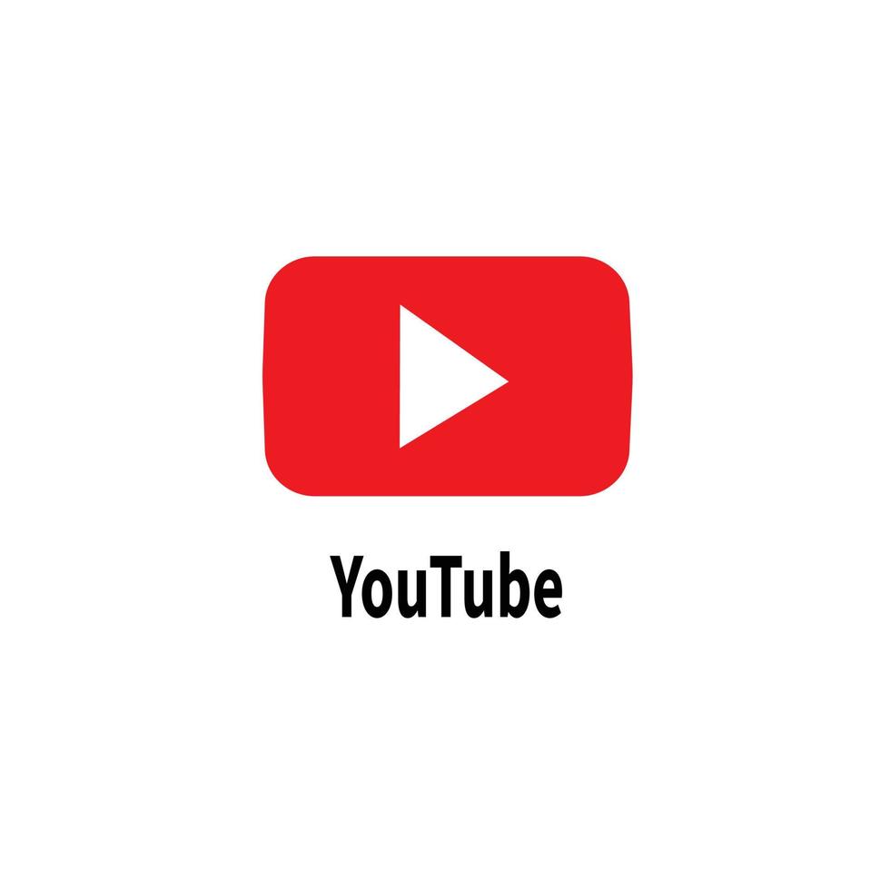 logo di youtube su sfondo bianco vettore