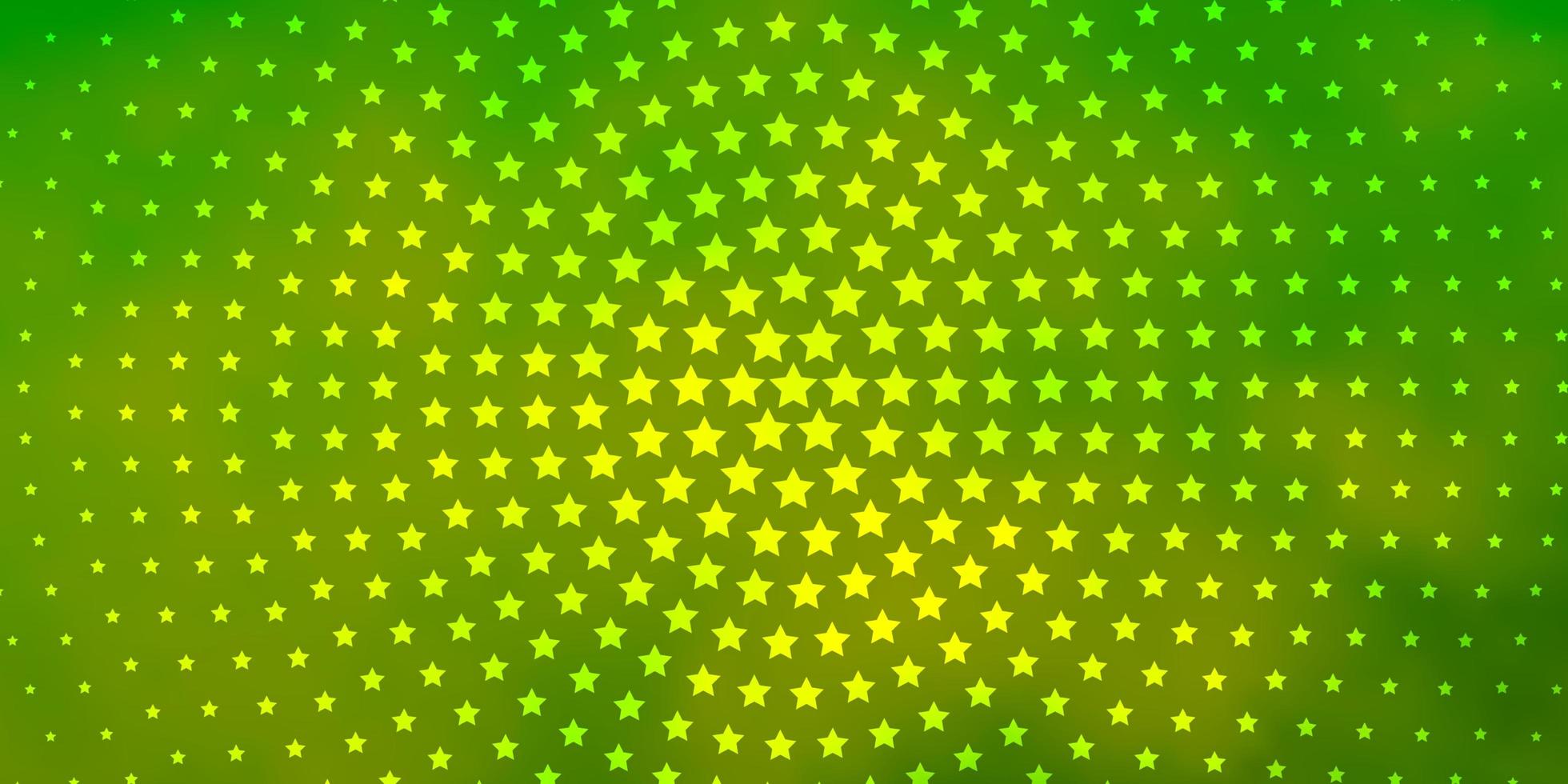 modello verde chiaro con stelle al neon. vettore