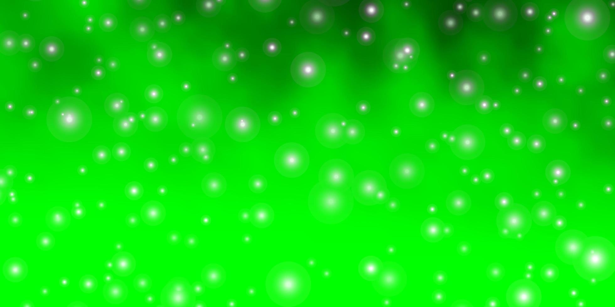 modello verde chiaro con stelle al neon. vettore