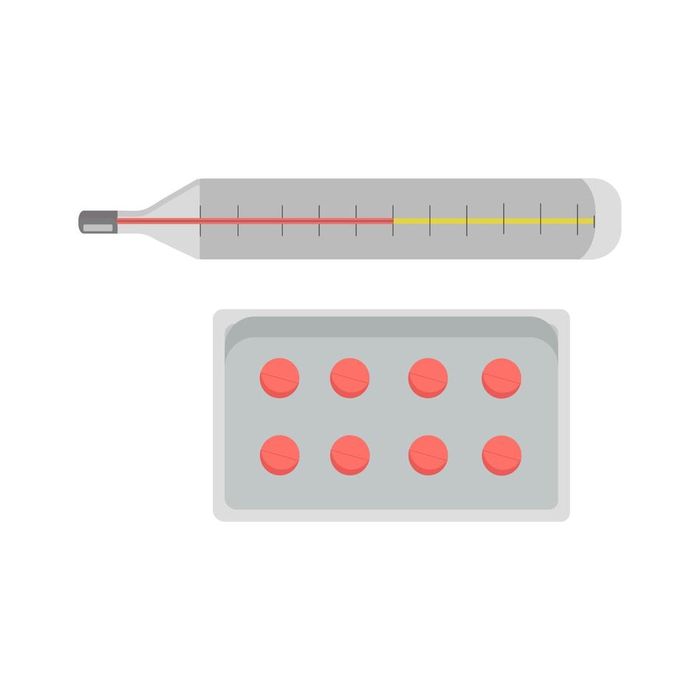 termometro e tavoletta confezione vettore
