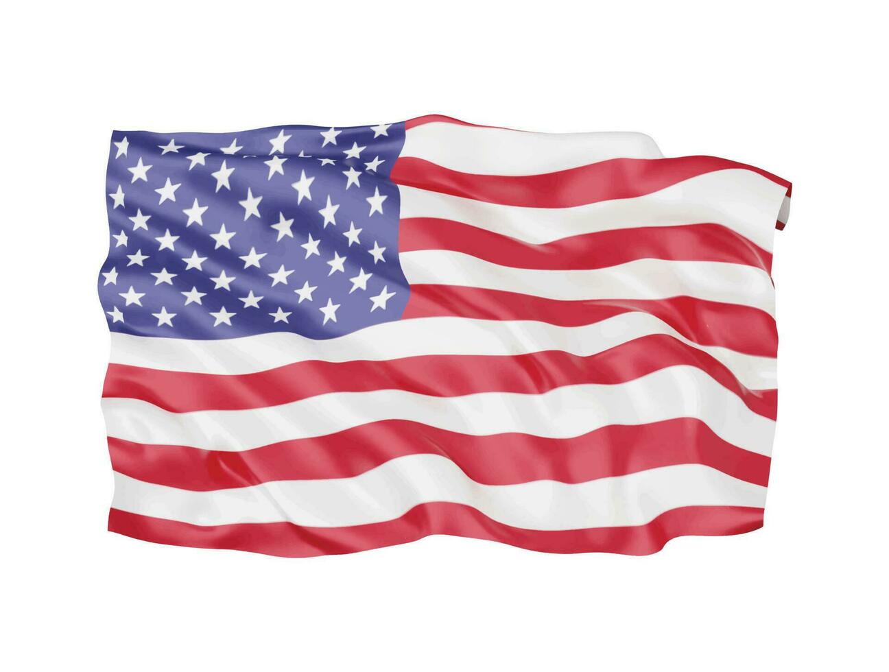 3d Stati Uniti d'America bandiera nazionale cartello simbolo vettore