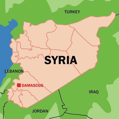 Delineato il vettore Mappa Siria