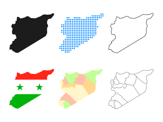 Vettore della mappa della Siria