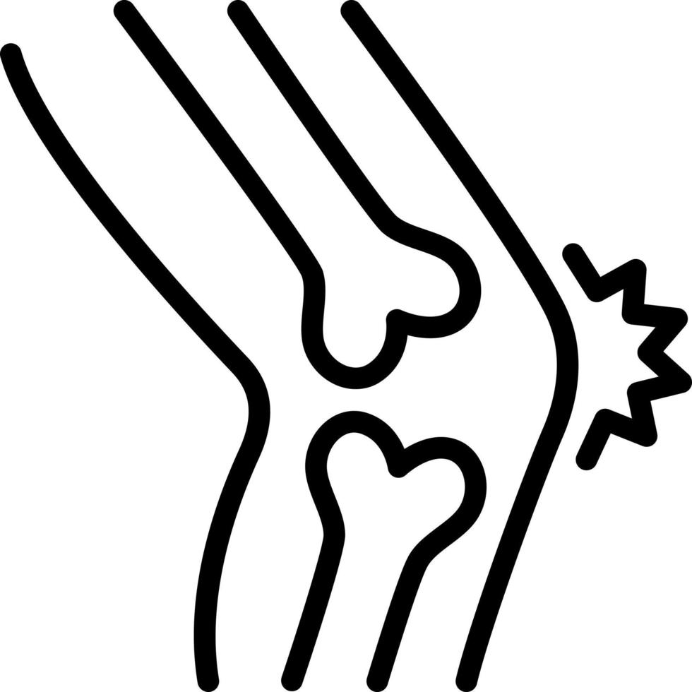 icona della linea per l'artrite vettore