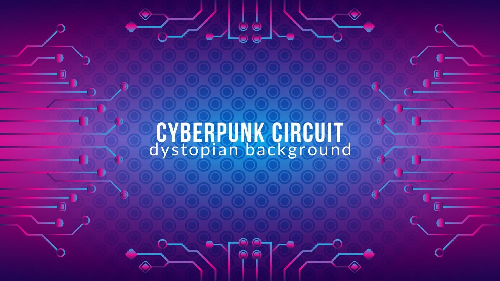 cyberpunk circuito con rettile pelle modello. distopico elettronico albero forma vettore illustrazione. astratto fantascienza sfondo design modello. blu rosa viola viola pendenza colore tema.