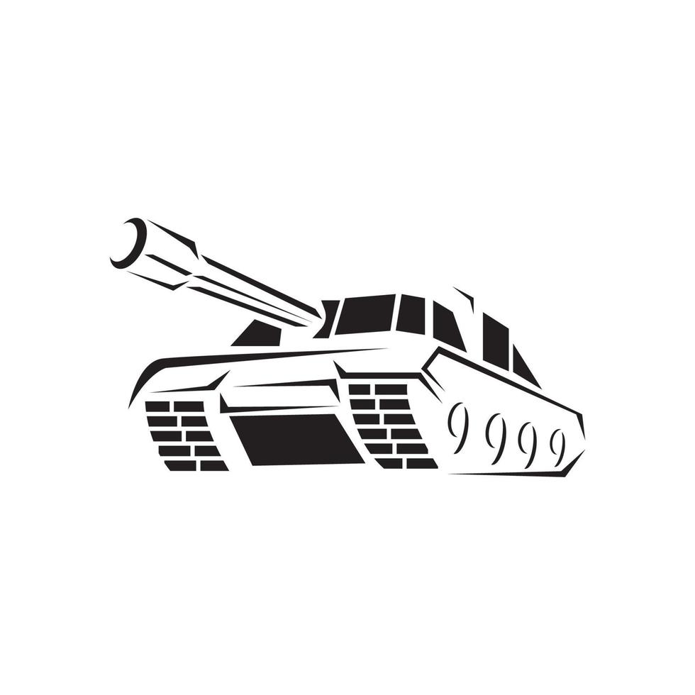battaglia serbatoio icona logo vettore design modello