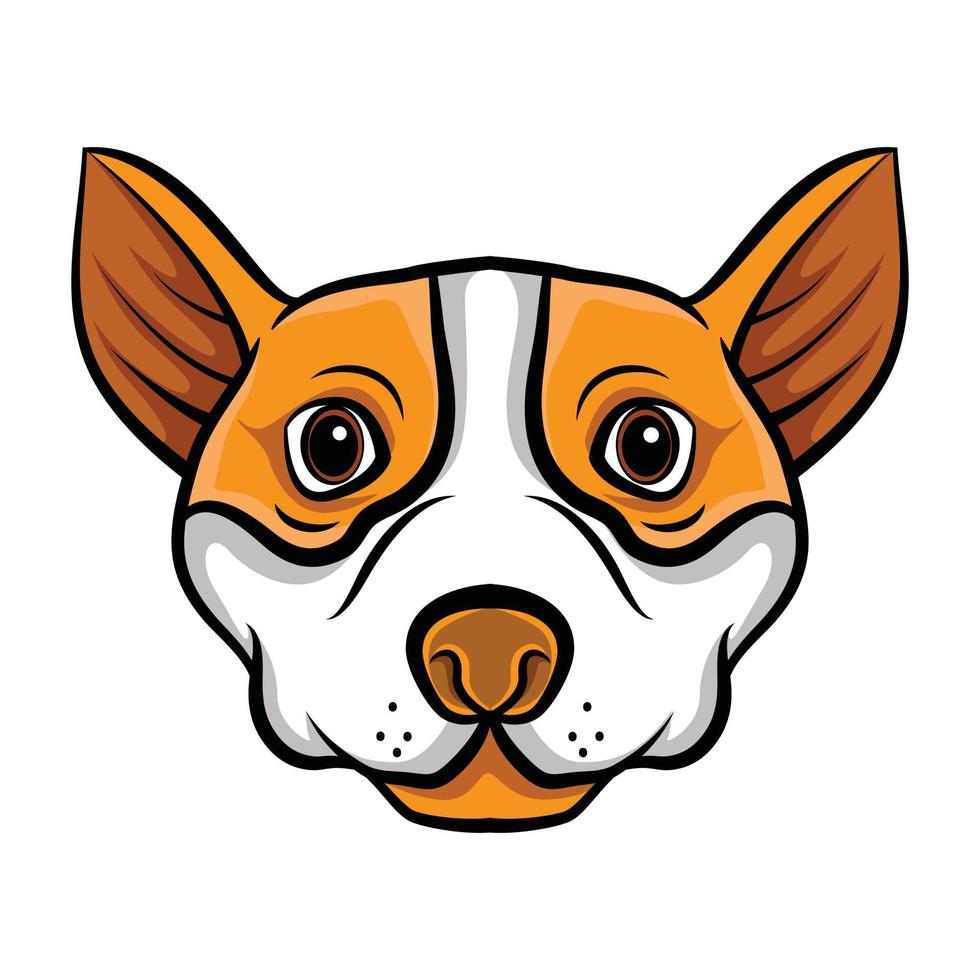 cane testa cartone animato illustrazione vettore