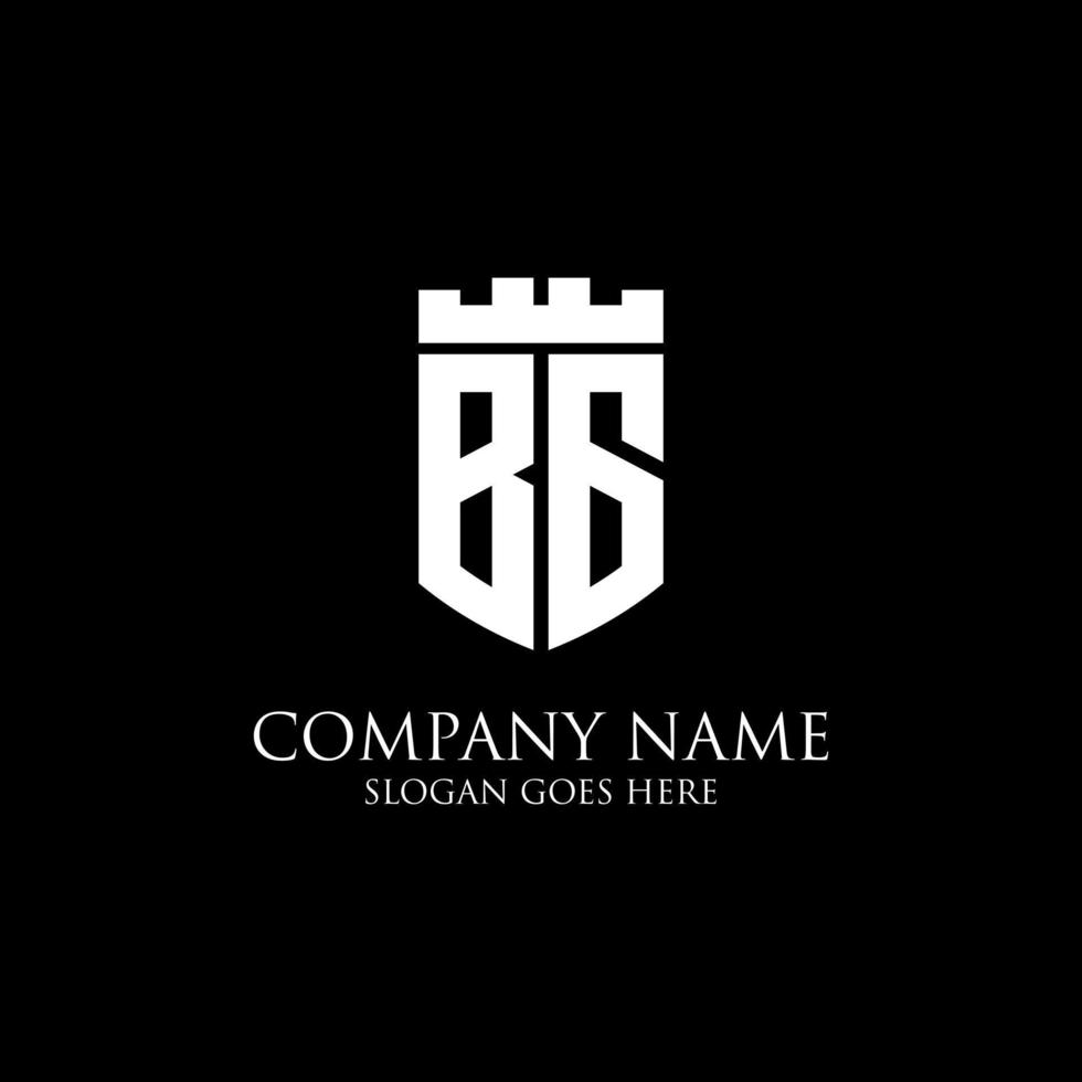 bg iniziale scudo logo design ispirazione, corona reale logo vettore - facile per Usato per il tuo logo