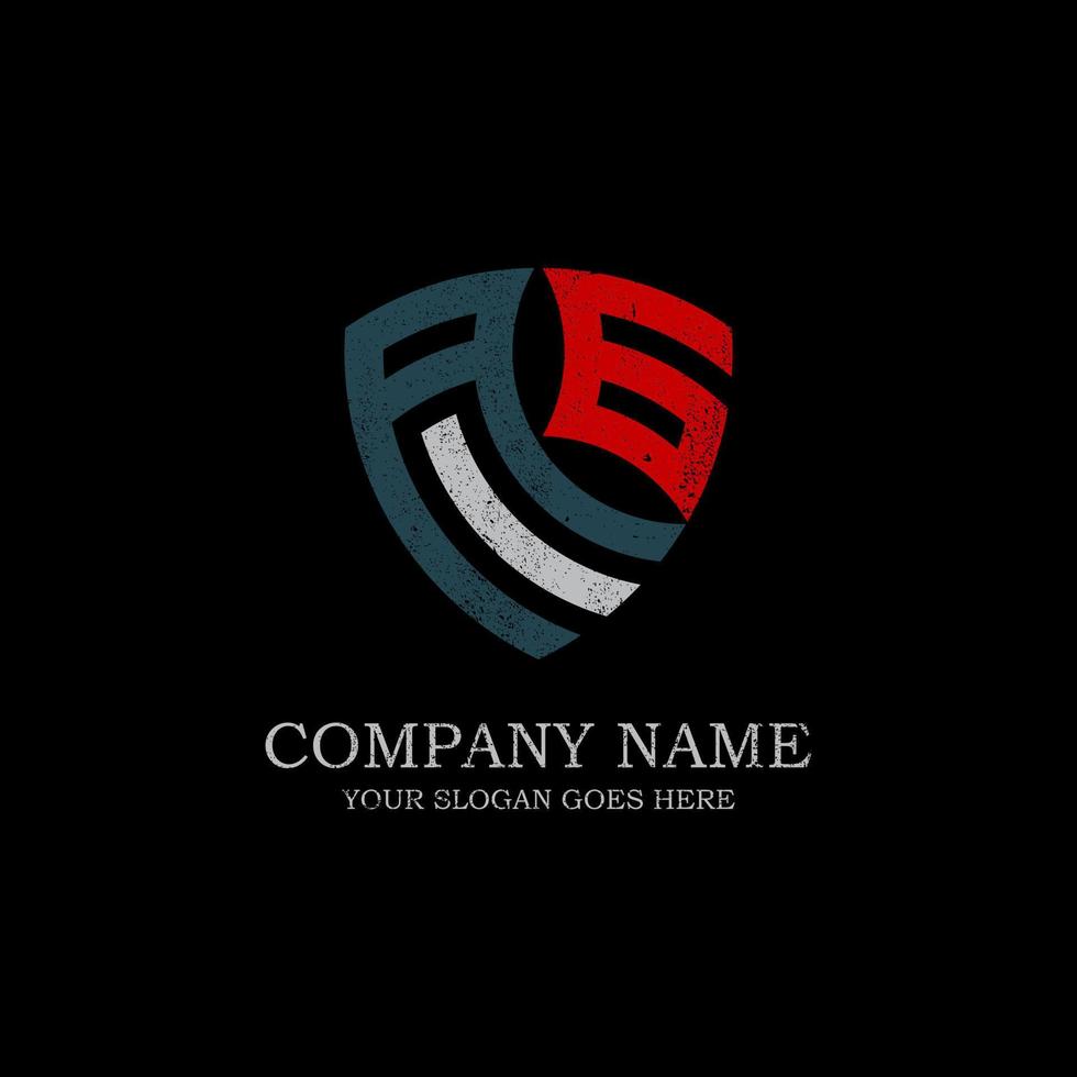 lettera nome ag logo design Immagine, vettore illustrazione grunge scudo logo modello