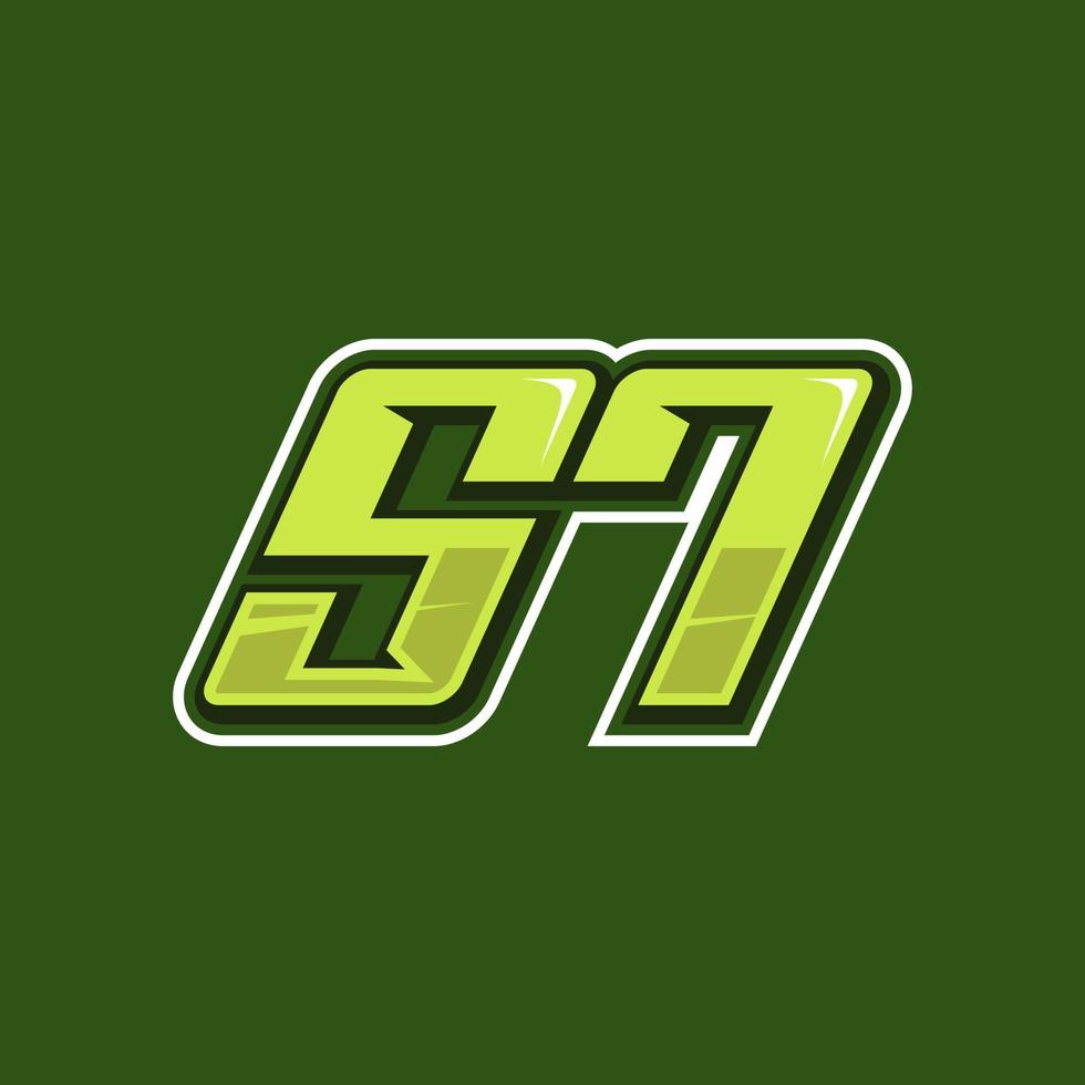 da corsa numero 57 logo design vettore