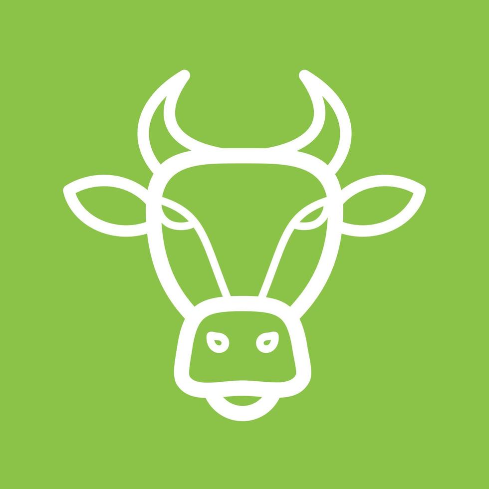 bufalo viso linea colore sfondo icona vettore