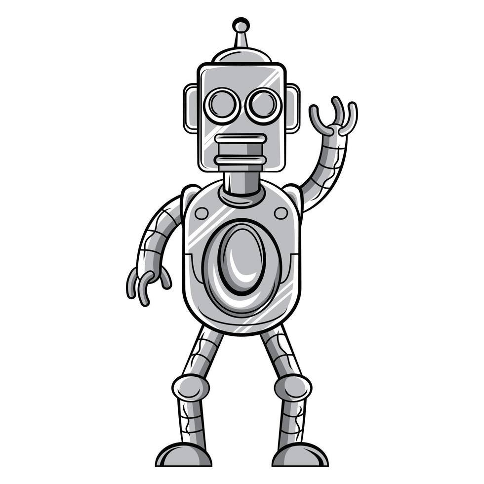 robot cartone animato vettore illustrazione