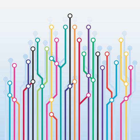 Fondo astratto di schema della metropolitana di colore vettore