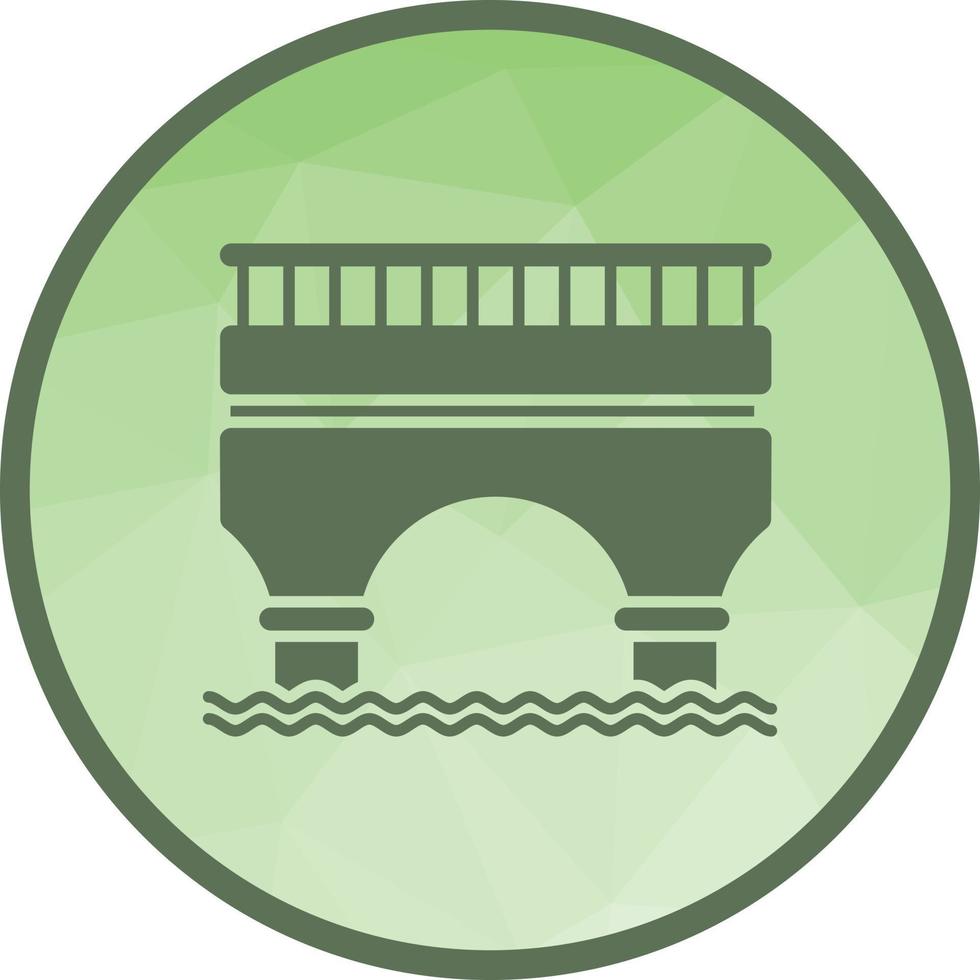 ponte Basso poli sfondo icona vettore