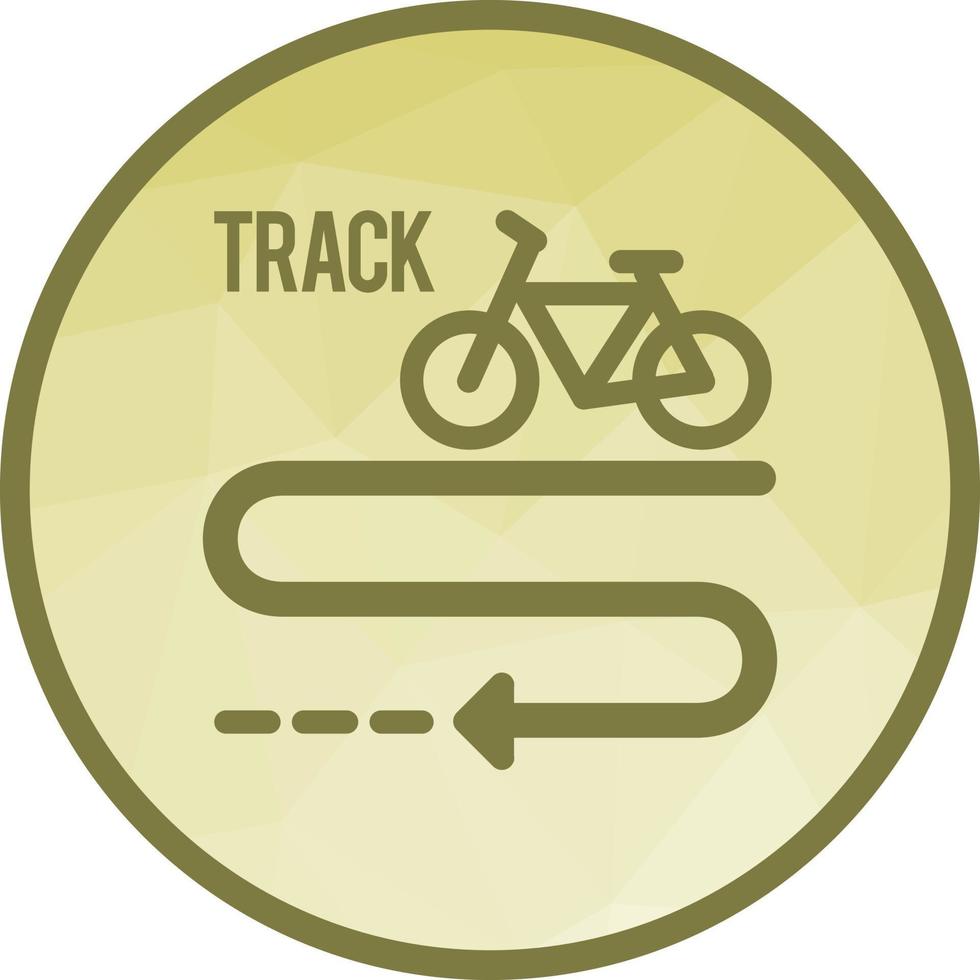 bicicletta traccia Basso poli sfondo icona vettore