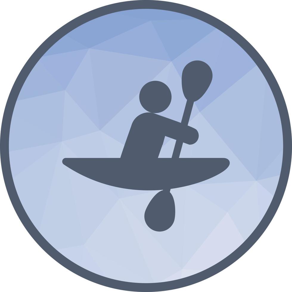 kayak Basso poli sfondo icona vettore
