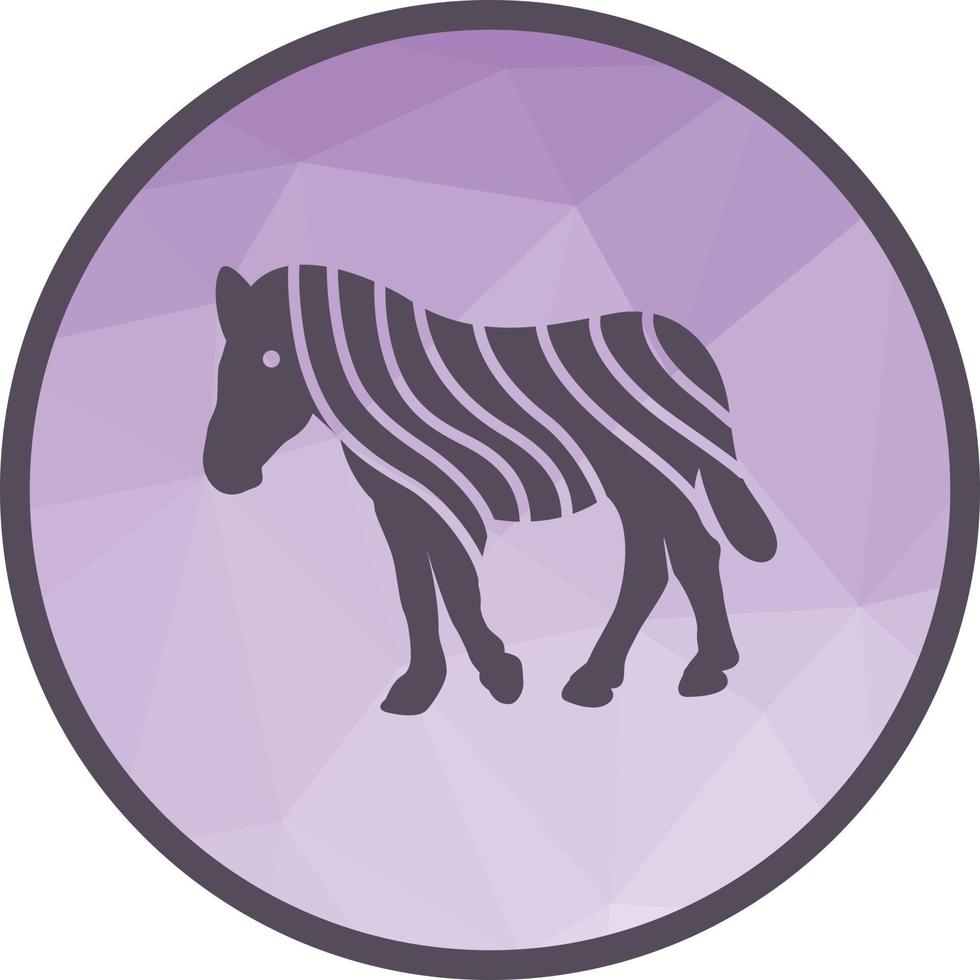 zebra Basso poli sfondo icona vettore