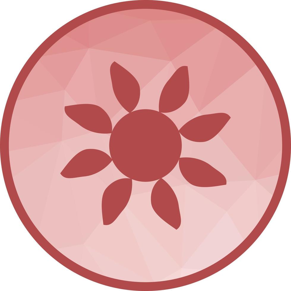 fiore Basso poli sfondo icona vettore