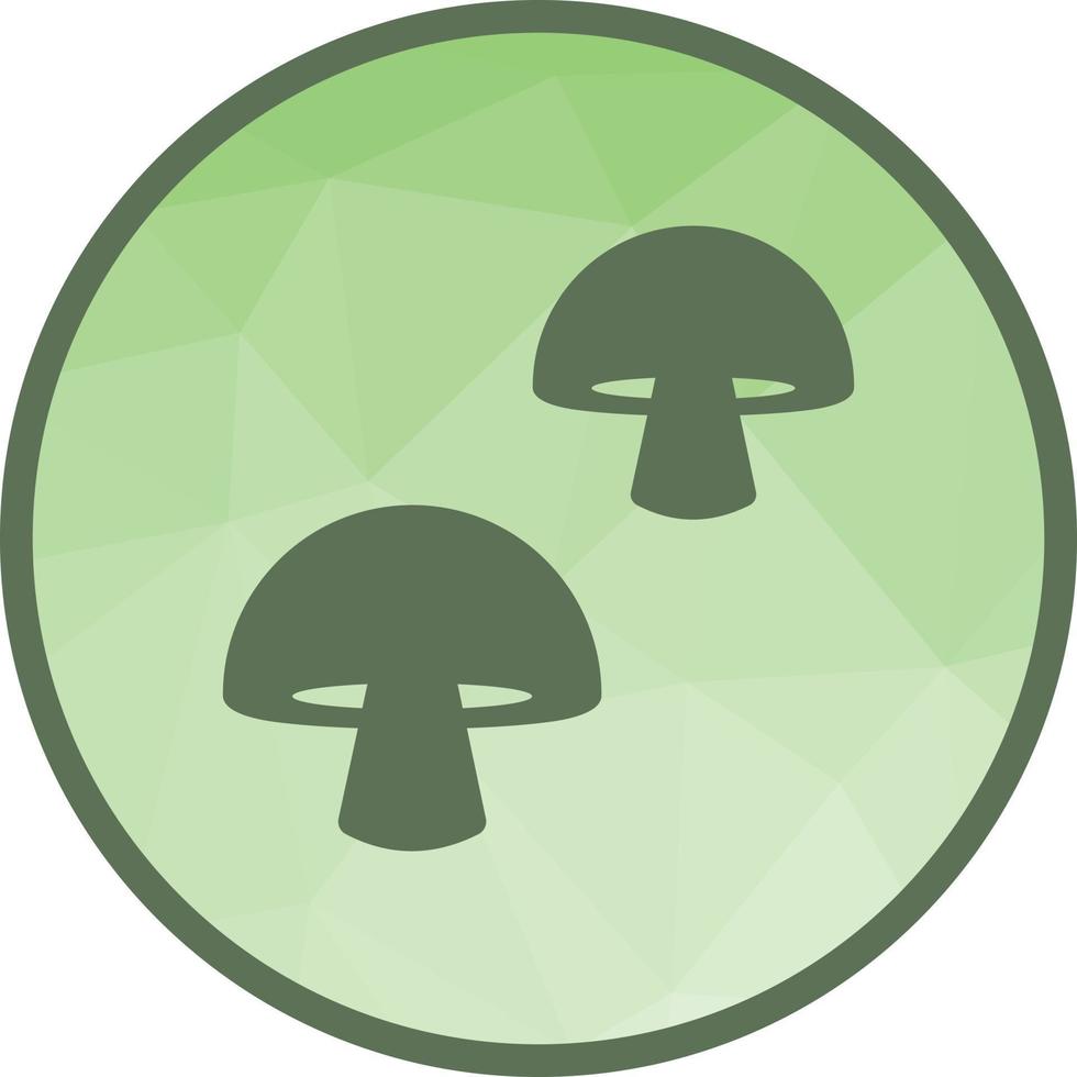 funghi Basso poli sfondo icona vettore