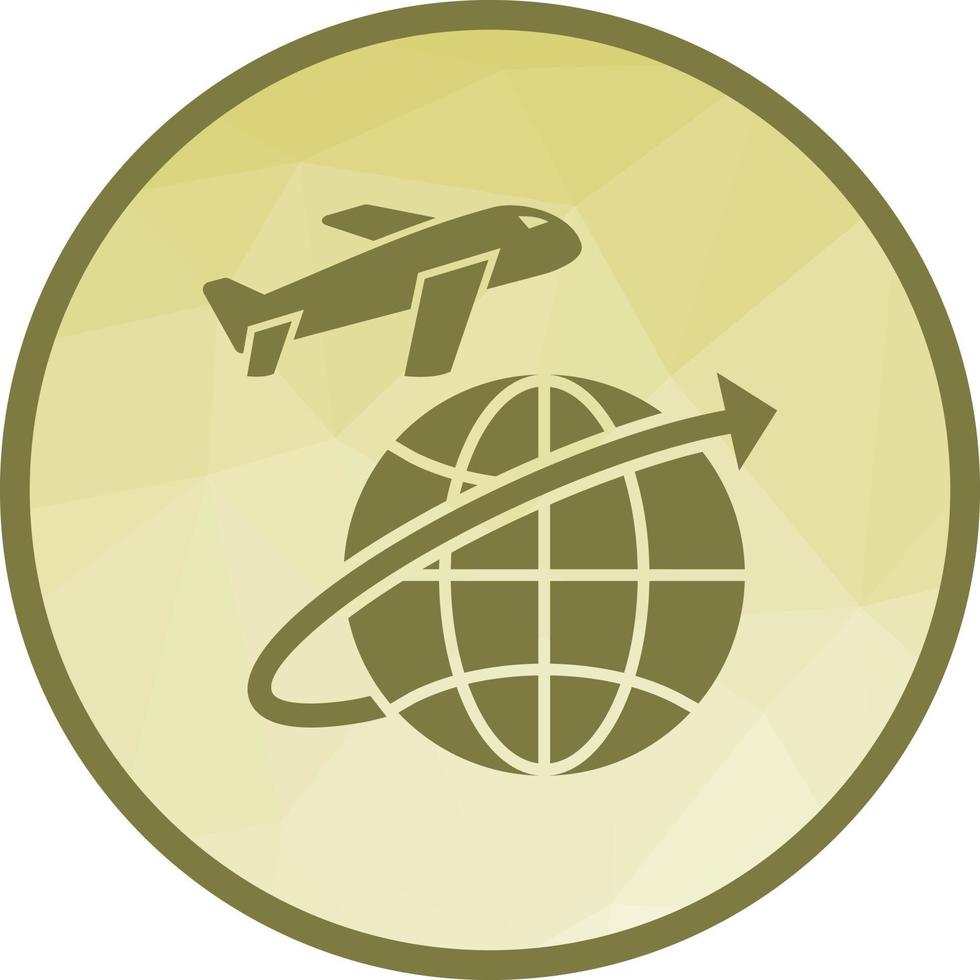 globale voli Basso poli sfondo icona vettore