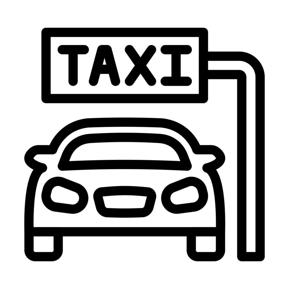 disegno dell'icona del taxi vettore