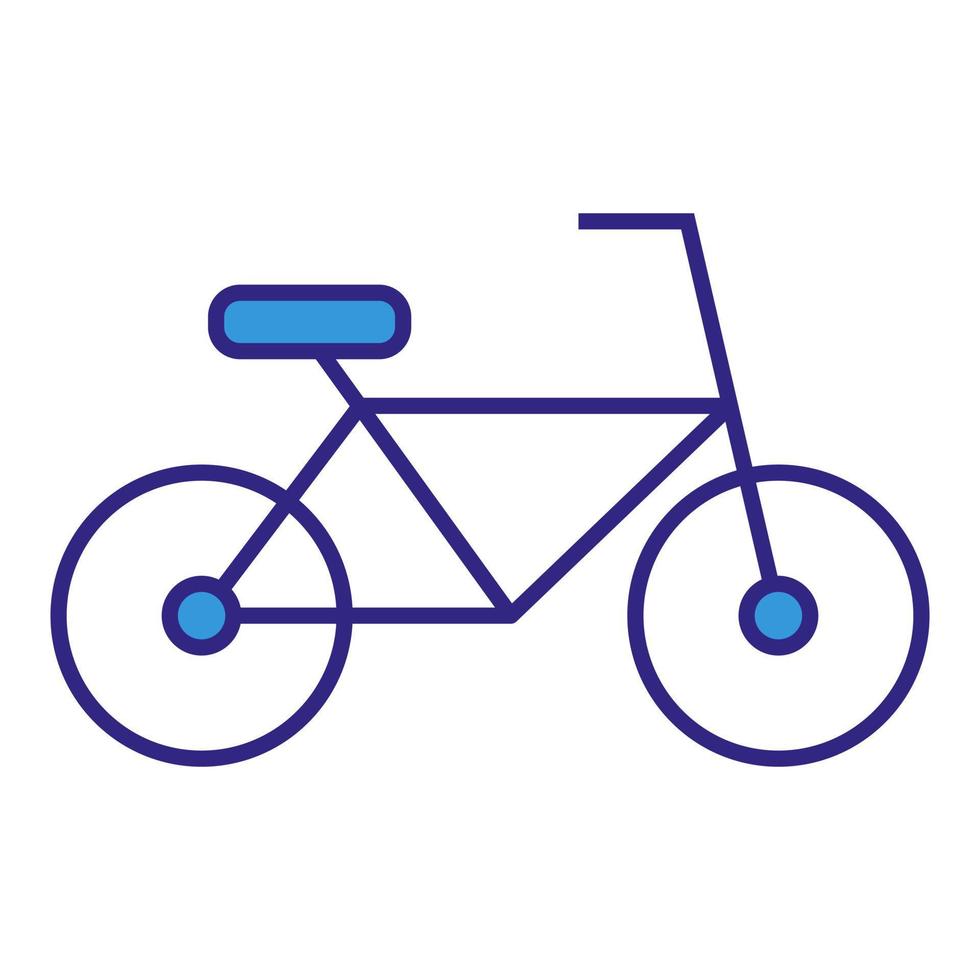 scarabocchio icona bicicletta, Due ruote, lineare icona, mano disegno vettore
