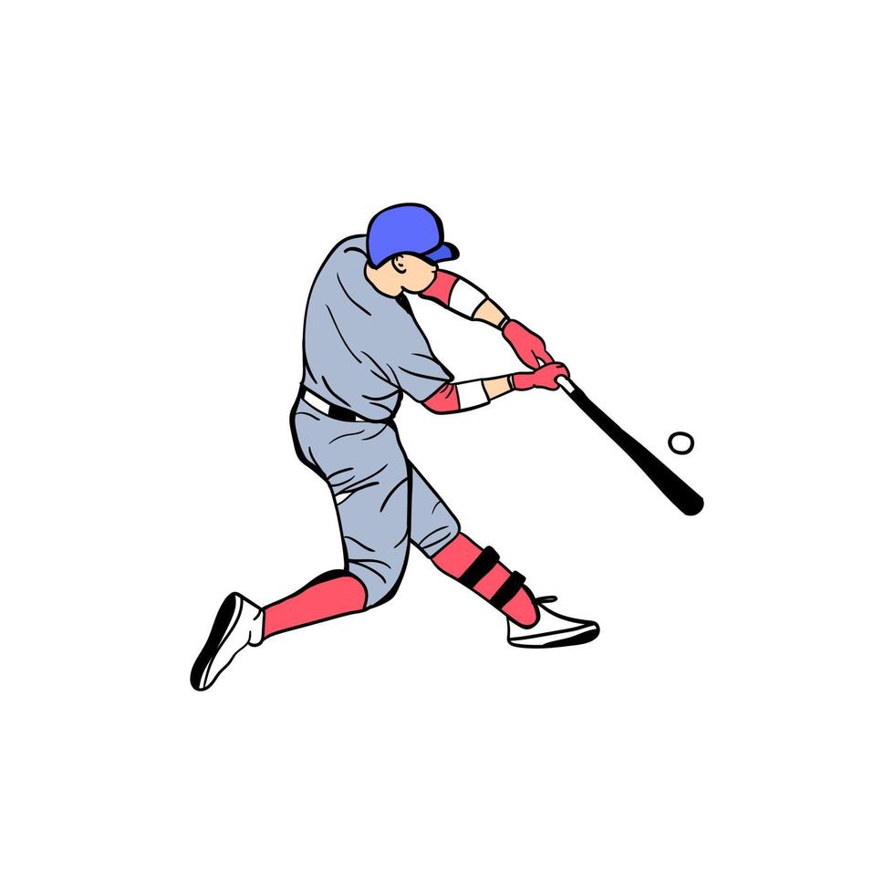 baseball giocatore vettore illustrazione, baseball sport