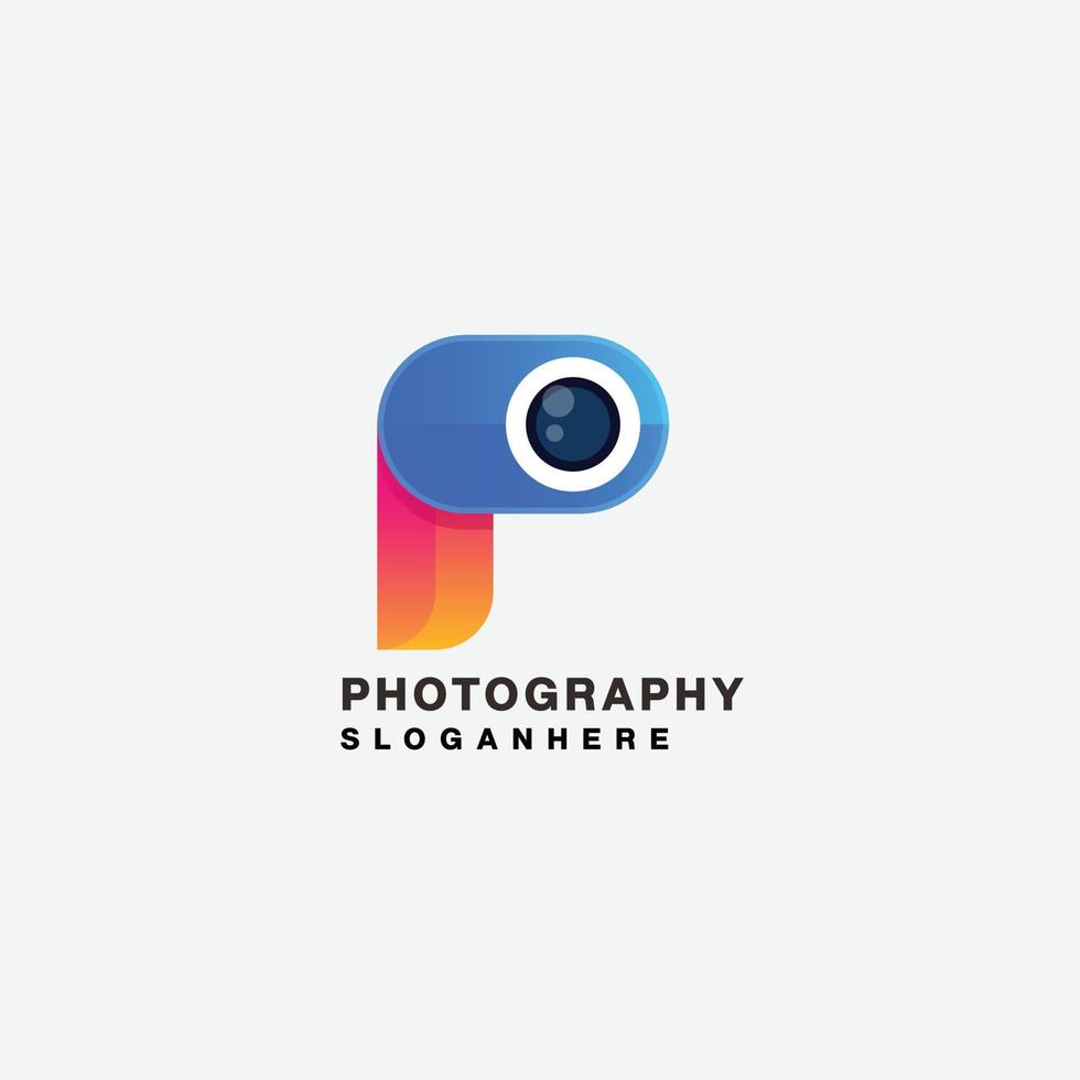 fotografia logo design pendenza colore icona vettore