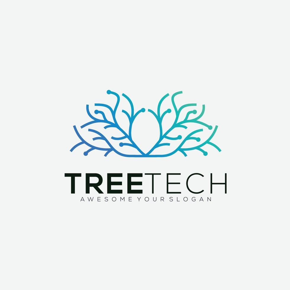 albero Tech design pendenza colore modello vettore