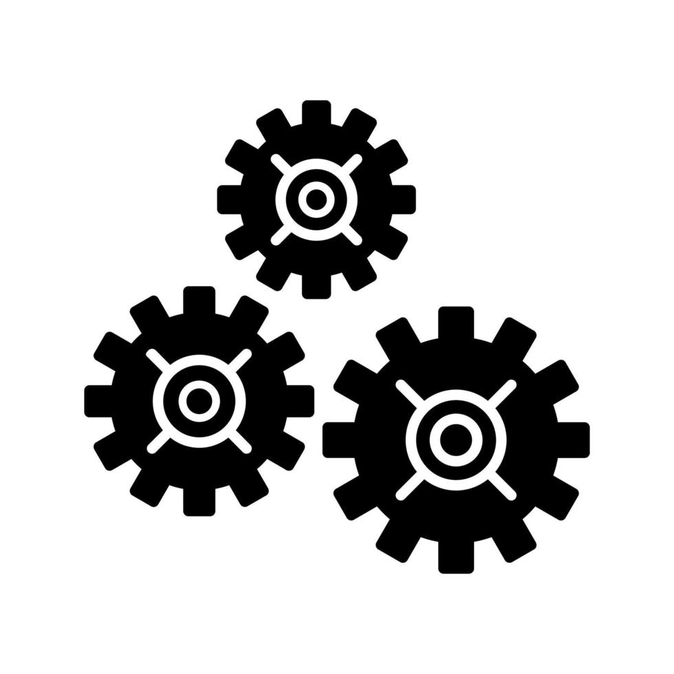 multiplo ruote dentate vettore icona
