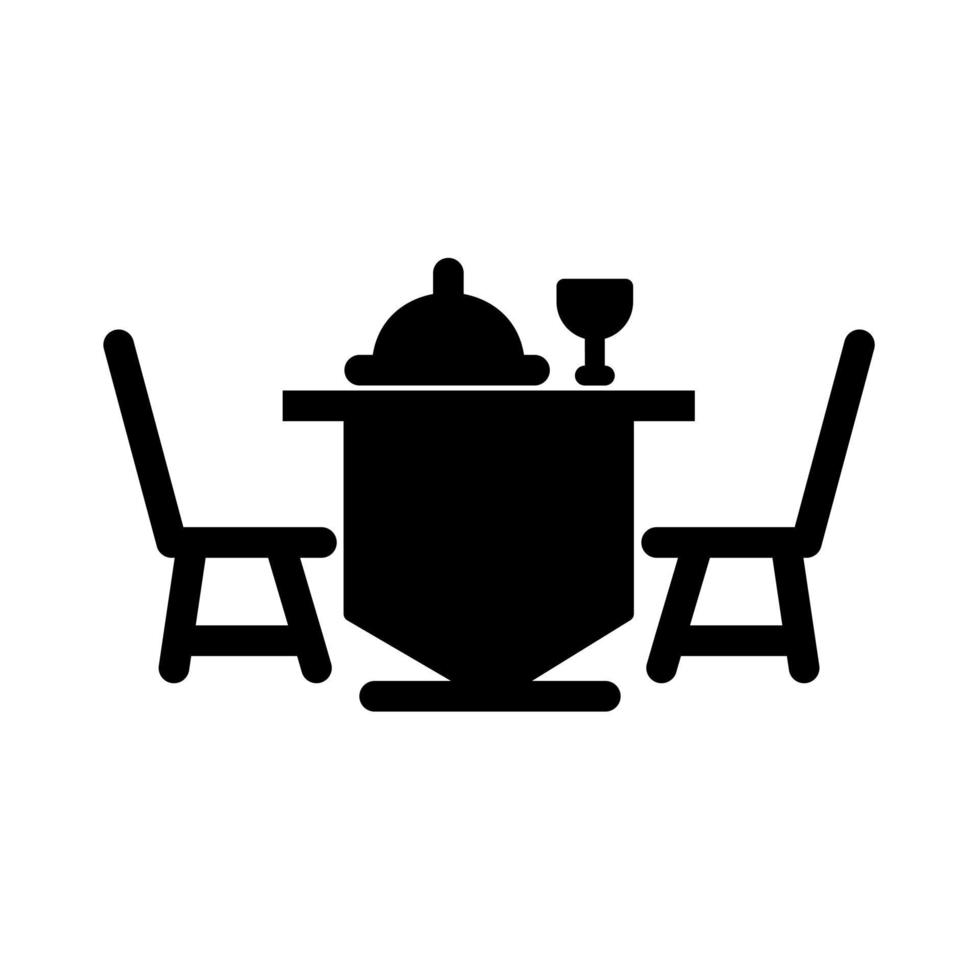 cena tavolo vettore icona