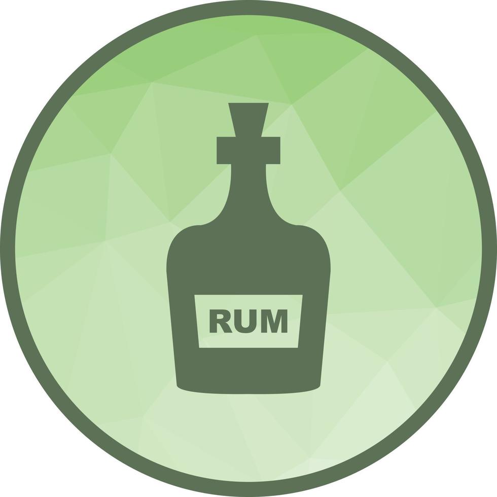 bottiglia di Rum Basso poli sfondo icona vettore