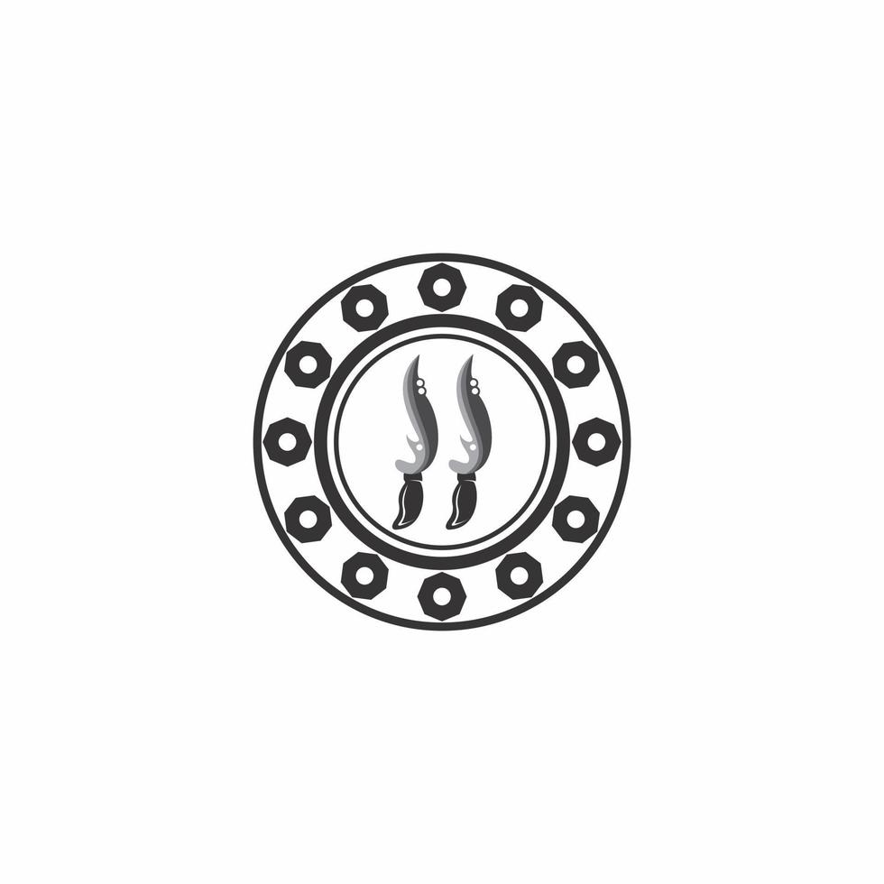 mannaia logo illustrazione vettore