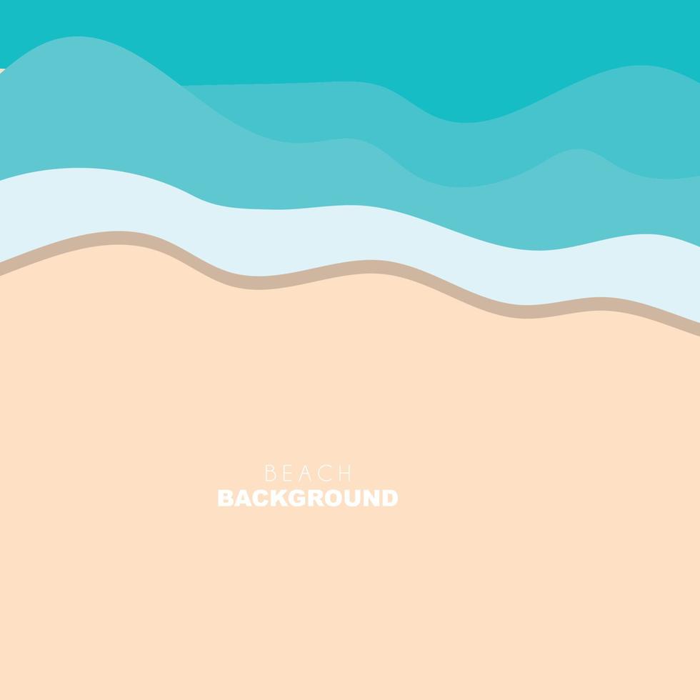 spiaggia sfondo, spiaggia scena design con sabbia e oceano onde, modello icona vettore illustrazione