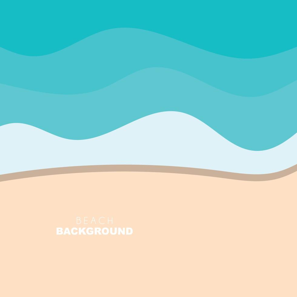 spiaggia sfondo, spiaggia scena design con sabbia e oceano onde, modello icona vettore illustrazione