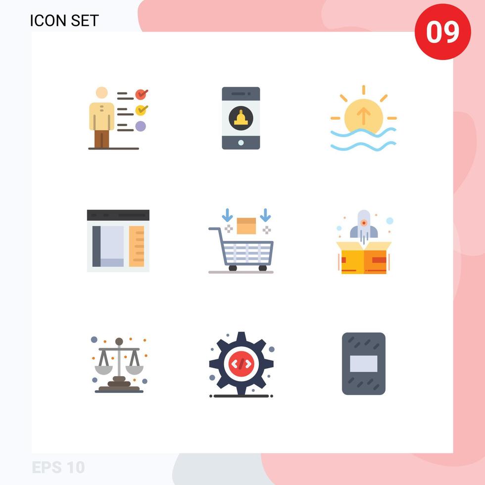 azione vettore icona imballare di 9 linea segni e simboli per pagina sviluppare giorno codifica sole modificabile vettore design elementi