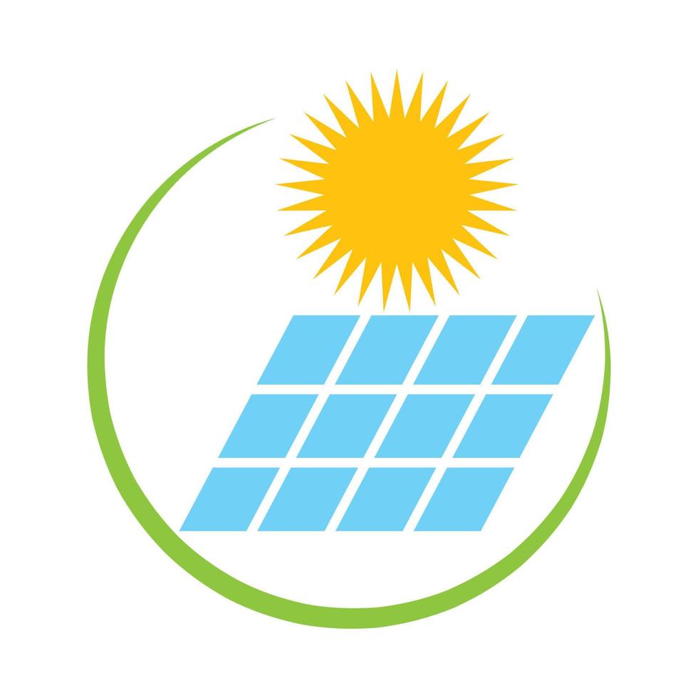 solare energia logo icona design vettore