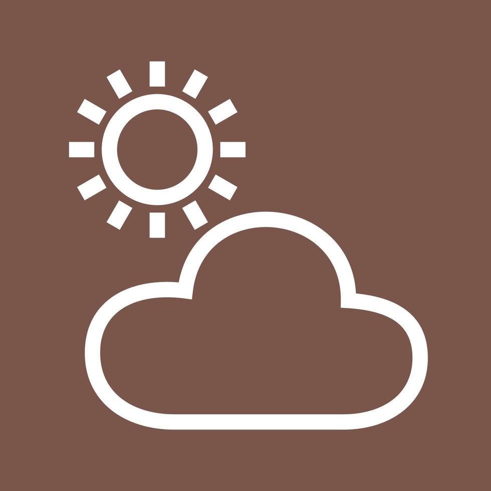 nuvoloso tempo metereologico linea colore sfondo icona vettore