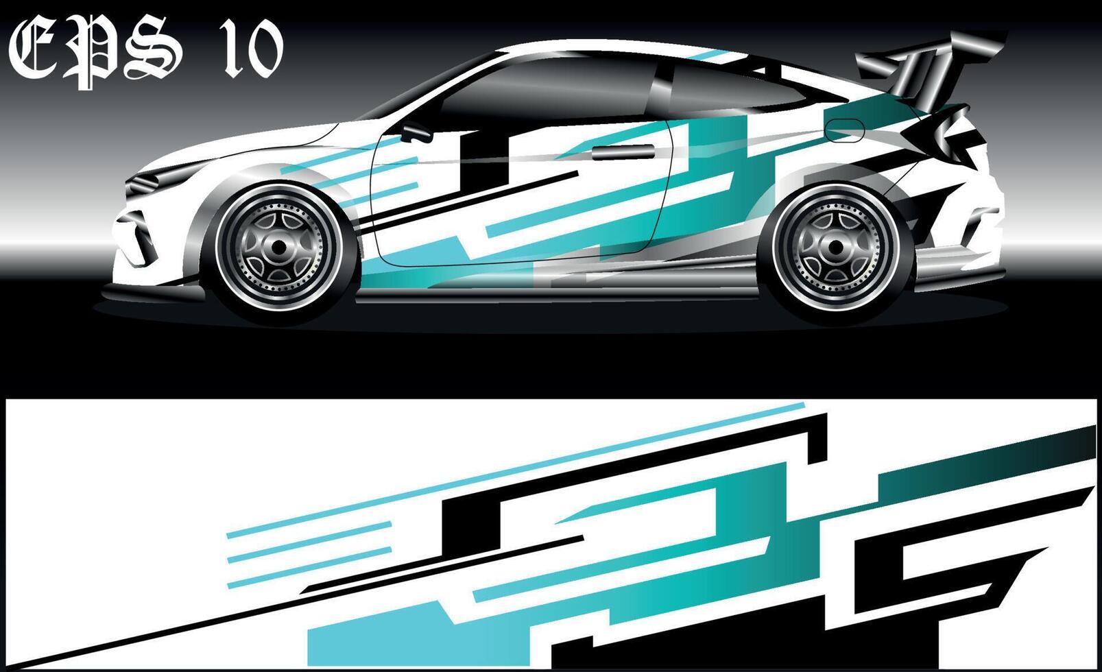 da corsa auto avvolgere design vettore. grafico astratto banda da corsa sfondo kit disegni per avvolgere veicolo, gara macchina, rally, avventura e livrea vettore