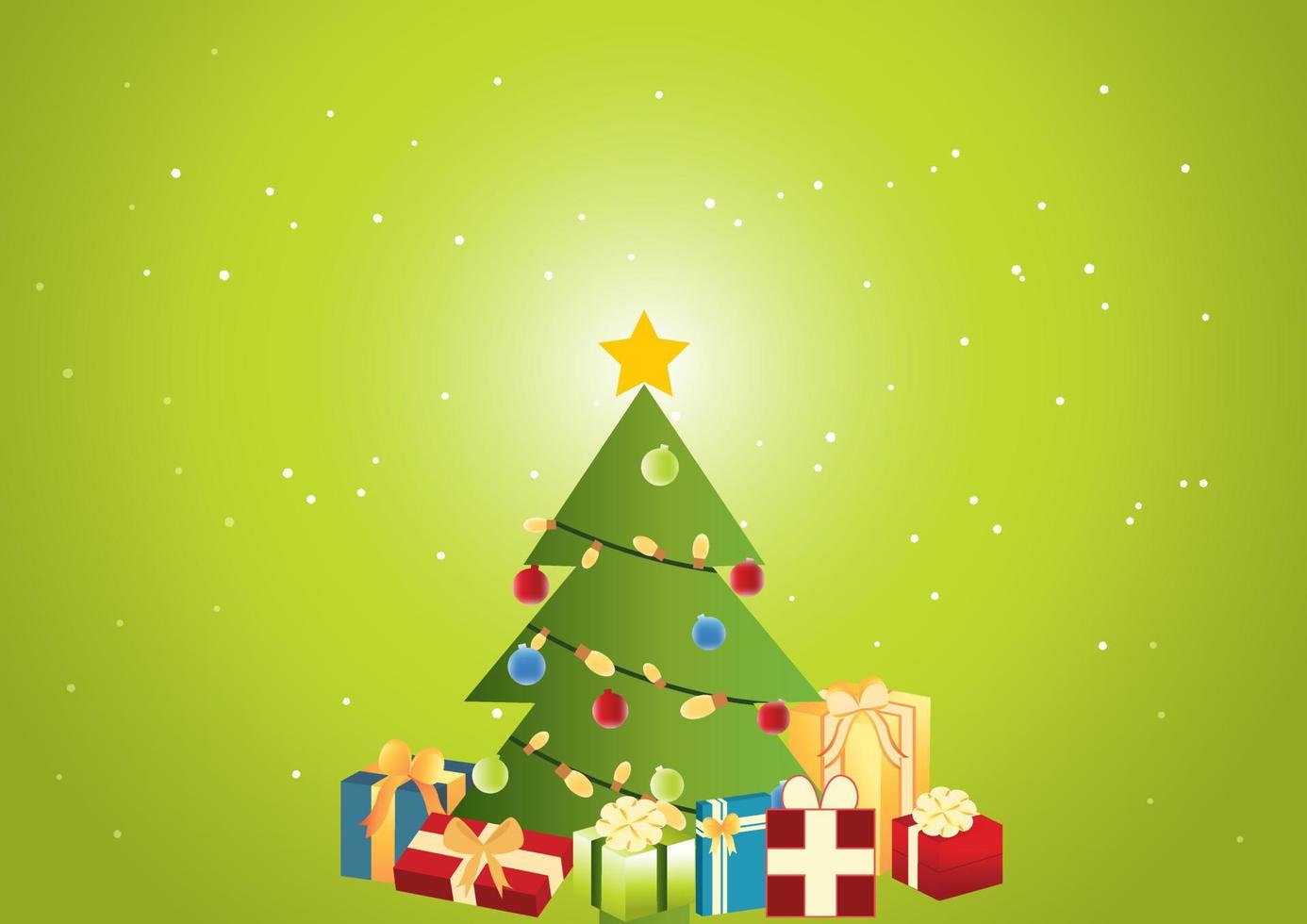 Natale albero decorazione saluti design modello vettore