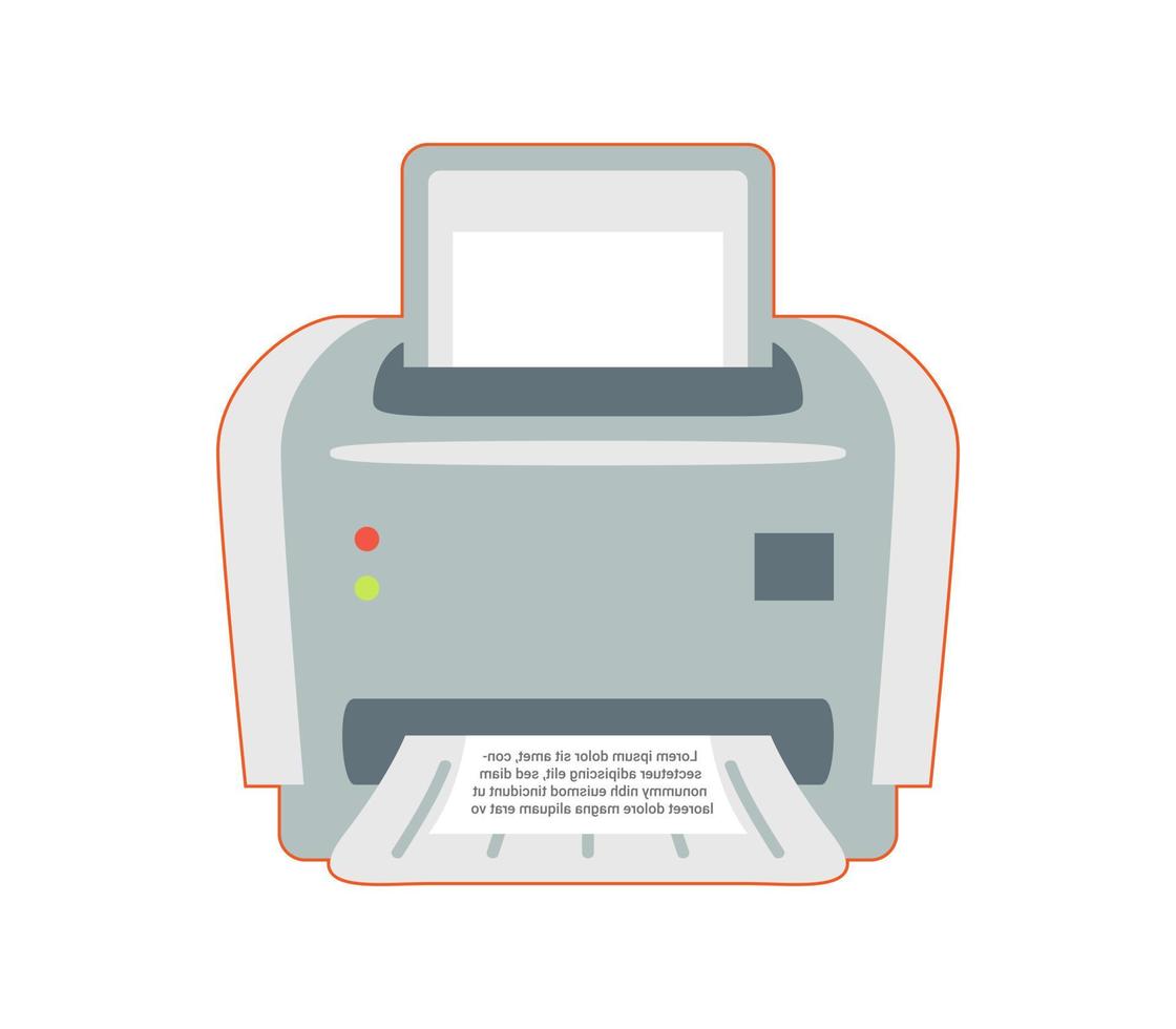 icona della stampante isolata su bianco vettore