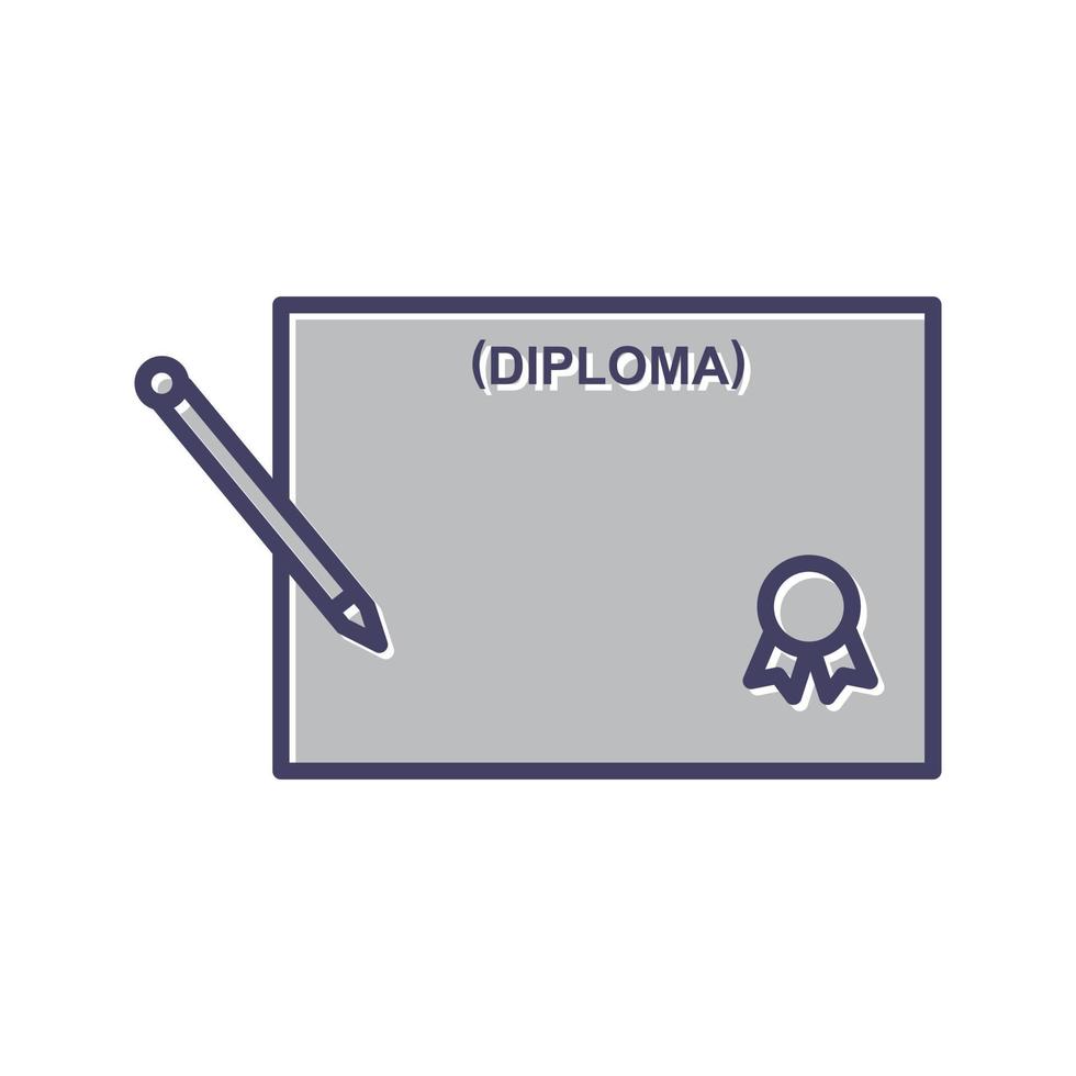 diploma vettore icona