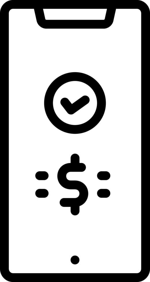 linea icona per pagare vettore