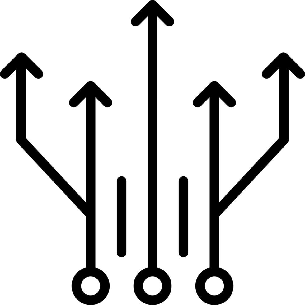 linea icona per parallelo vettore