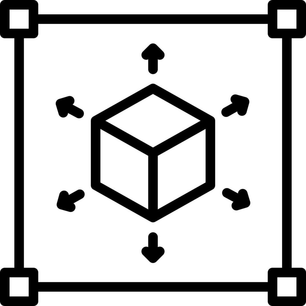 linea icona per dimensionale vettore