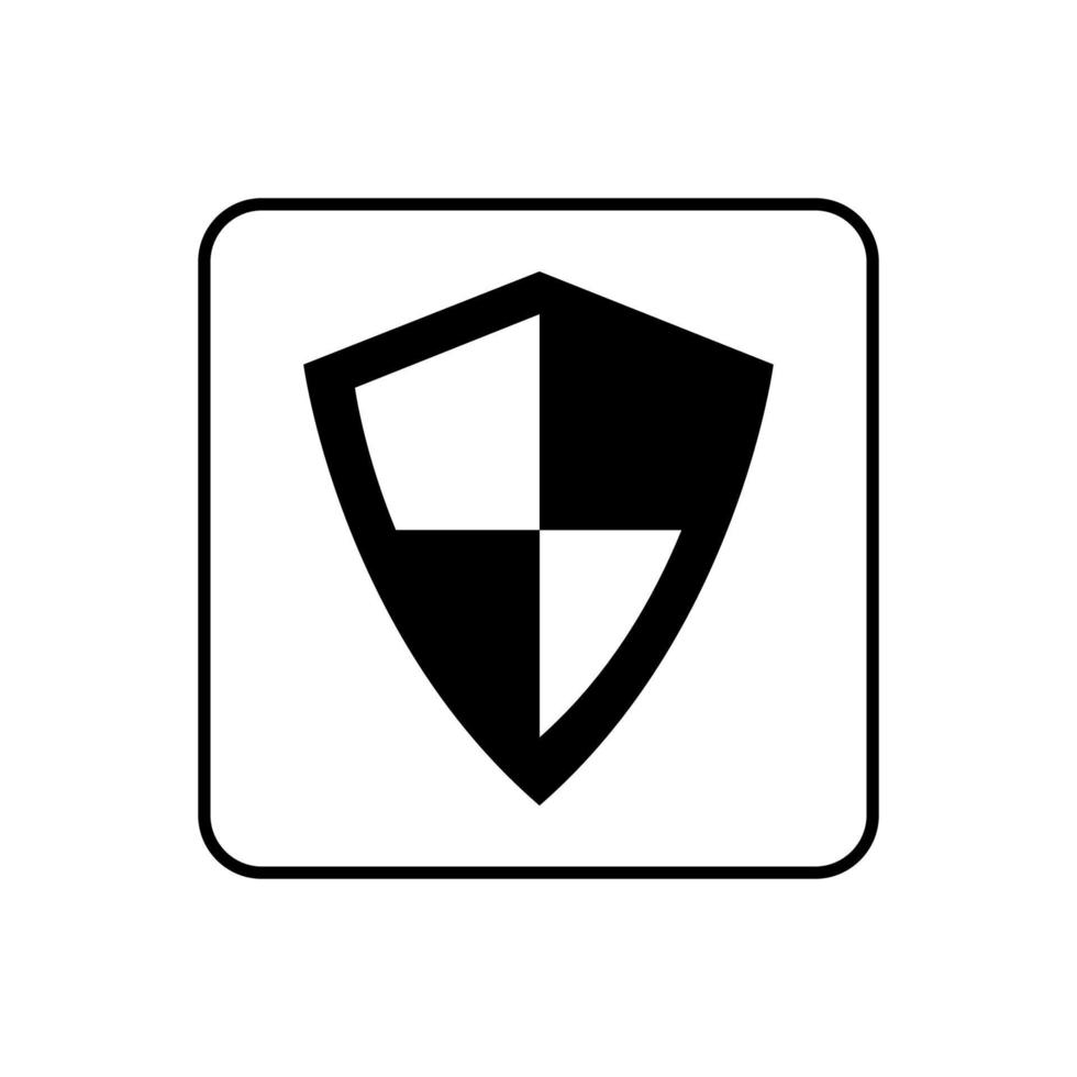 protezione cartello scudo icona vettore design